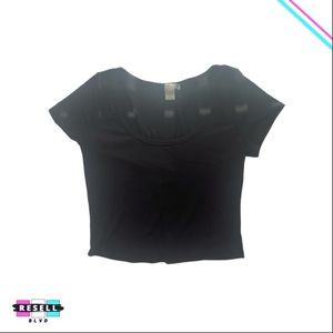 BOZZOLO Crew Neck Crop Tee